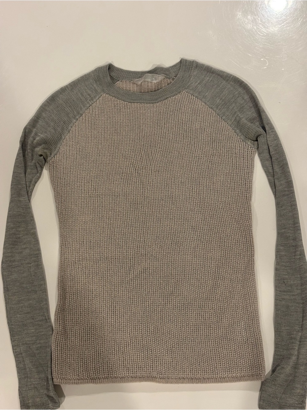 Reed Krakoff 2-Tone Grey Knit Sweater, size S